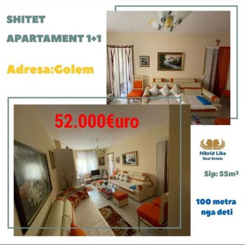 Shitet Apartament 1+1 ne Golem